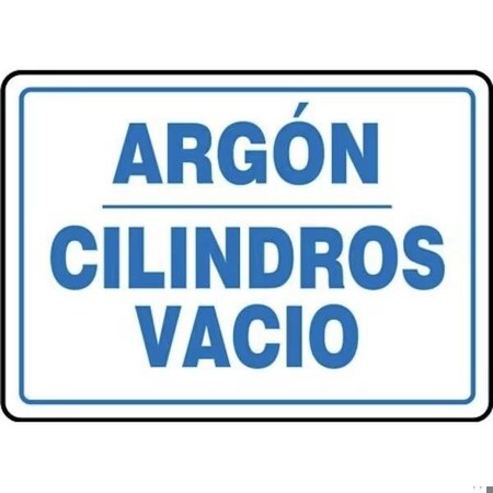 Accuform Safety Sign ARGON EMPTY CYLINDERS SHMCPG533XL SHMCPG533XL